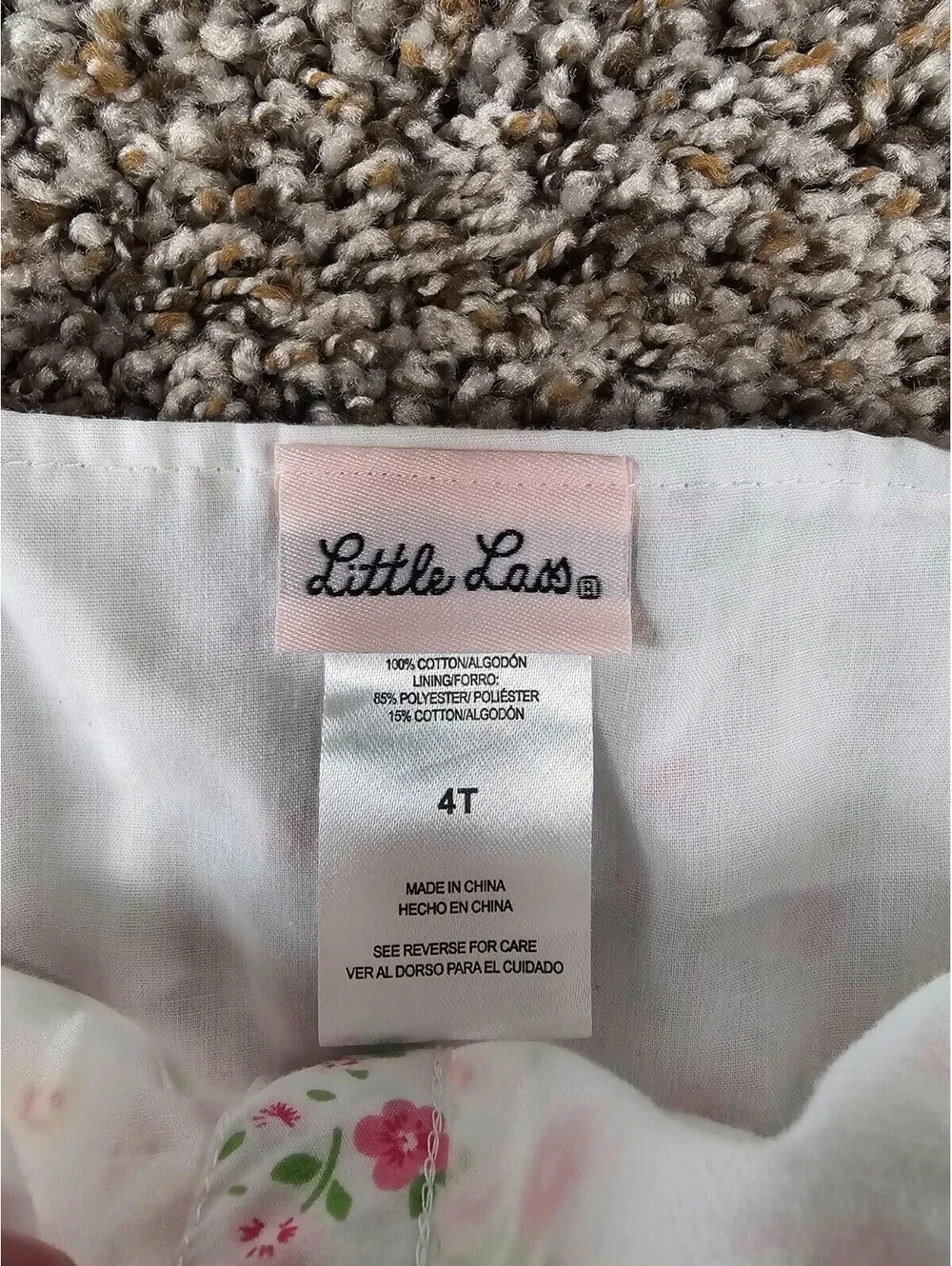 Little Lass Toddler Girls Sz 4T Sleeveless Gingham Summer Dress Green Pink